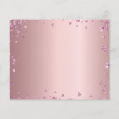Quinceanera blush roze paris budget save the date flyer (Achterkant)