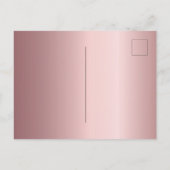 Quinceanera blush roze rose gouden jurk uitnodiging briefkaart (Achterkant)