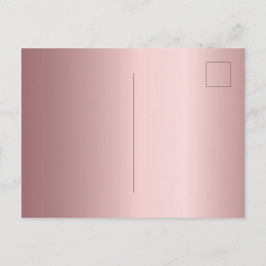 Quinceanera blush roze roze roos goud glitsstof uitnodiging briefkaart (Achterkant)