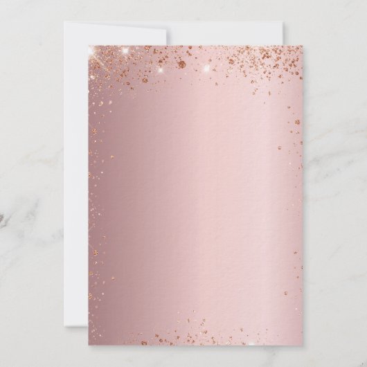 Quinceanera blush roze roze roze roodbruine jurk l kaart (Achterkant)