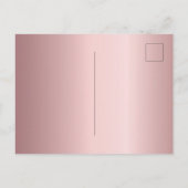 Quinceañera blush roze sparkles save the date aankondigingskaart (Achterkant)