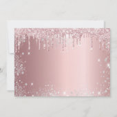 Quinceanera blush roze zilver, behalve de datum save the date (Achterkant)