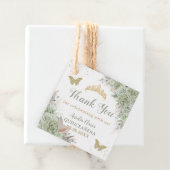 Quinceañera Boho Sage Groen Bloemen Pampas Grass Bedankjes Labels (In situ)