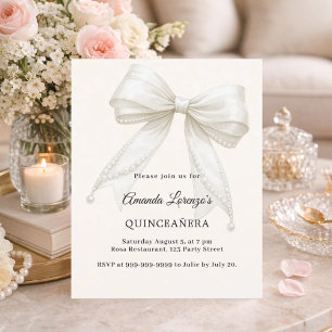 Quinceanera-boog ivoorkleurige crèmekleurige parel