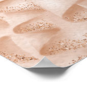 Quinceanera Bourgogne roos goudglitter Poster (Hoek)