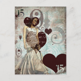Quinceanera-Briefkaart Uitnodiging Briefkaart