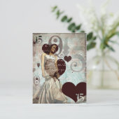 Quinceanera-Briefkaart Uitnodiging Briefkaart (Staand voorkant)