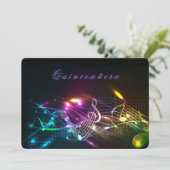 Quinceañera Bright Neon Lights Kaart (Staand voorkant)