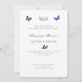 Quinceañera Bright Neon Lights Kaart (Achterkant)