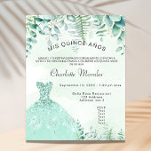 Quinceanera-budget voor bosferns-kleding flyer