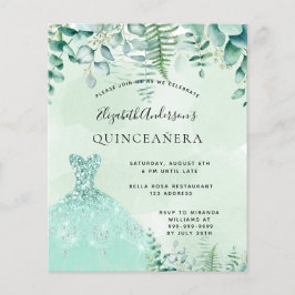 Quinceanera-budget voor boskleding flyer