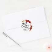 Quinceanera Burgundy Gold Cowgirl Sticker (Envelop)