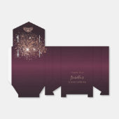 Quinceañera burgundy roos Gold tiara bedankt Bedankdoosjes (Uitgevouwen)