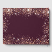 Quinceanera burgundy roos gouden jurk tiara gastenboek (Achterkant)