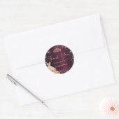 Quinceanera burgundy roos goudjurk Hartelijk dank Ronde Sticker (Envelop)