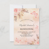 Quinceanera butterfly pampa's kaart (Voorkant)