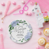 Quinceanera Butterflys Dusty Blue Gown Papieren Bordje (Feest)