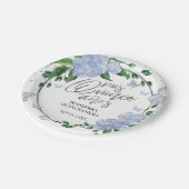 Quinceanera Butterflys Dusty Blue Gown Papieren Bordje (Gekanteld)