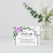 Quinceanera Butterflys Lavendel Blush Gown Informatiekaartje (Staand voorkant)