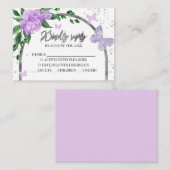 Quinceanera Butterflys Lavendel Blush Gown Informatiekaartje (Voorkant / Achterkant)