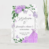 Quinceanera Butterflys Lavendel Gown Programma's (Voorkant)