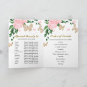Quinceanera Butterflys Roze Blush Gown Programma's (Binnen)