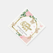 Quinceanera Butterflys Roze Blush Gown Servet (Hoek)