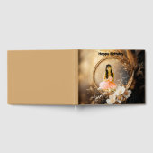 Quinceañera Celebration Custom Floral Guest Book Gastenboek (Volledig)