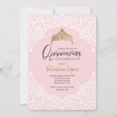 Quinceañera Celebration Invitation Kaart (Voorkant)