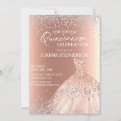 Quinceanera Celebration party Dress Diamonds Kaart (Voorkant)