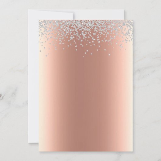 Quinceanera Celebration party Dress Diamonds Kaart (Achterkant)