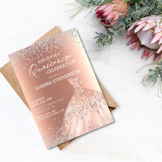 Quinceanera Celebration party Dress Diamonds Kaart