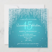 Quinceañera Celebration Party Night Dazzle Blue Kaart (Achterkant)