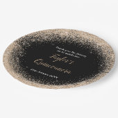 Quinceanera Champagne Faux Glitter Papieren Bordje (Gekanteld)