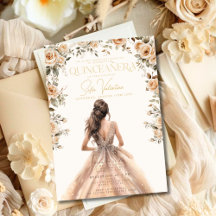 Quinceañera Champagne Gouden Floral Gown Prinses