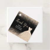 Quinceanera Champagne Witte Jurk Faux Glitter Bedankjes Labels (In situ)