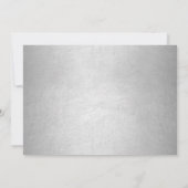 Quinceanera Chic Red Silver Dress Shiny Party Invi Kaart (Achterkant)