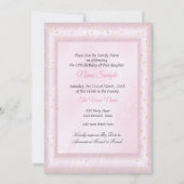 Quinceanera Cinderella Blush Pink Carriage Kaart (Achterkant)