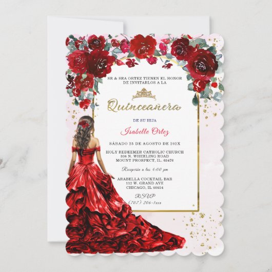 Quinceanera-citaten in het Spaans Kaart (Voorkant)