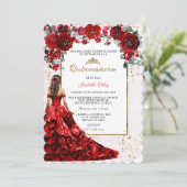 Quinceanera-citaten in het Spaans Kaart (Staand voorkant)