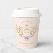 Quinceanera Classy Crown  Lijst Custom Papieren Bekers (Achterkant)