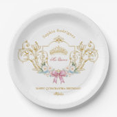 Quinceanera Classy Crown  Lijst Custom Papieren Bordje (Voorkant)