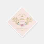 Quinceanera Classy Crown  Lijst Custom Servet (Hoek)