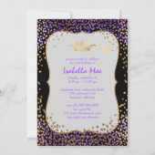 Quinceanera/Confetti/Neon Paars/Prinses/Kroon Kaart (Achterkant)