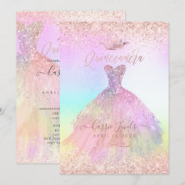 Quinceanera Cotton Snoep Roos Gold Princess Crown Kaart