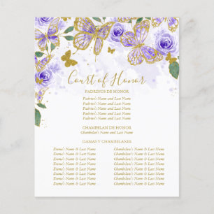 Quinceañera Court of Honor Insert