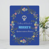 QUINCEANERA DAG VAN DE DODEN UITNODIGING (Staand voorkant)