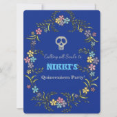 QUINCEANERA DAG VAN DE DODEN UITNODIGING (Voorkant)