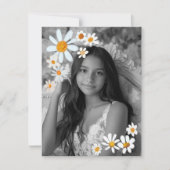 Quinceañera Daisy Bouquet Handgeschilderd Custom P Kaart (Voorkant)