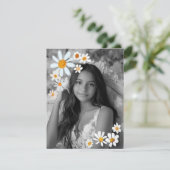 Quinceañera Daisy Bouquet Handgeschilderd Custom P Kaart (Staand voorkant)